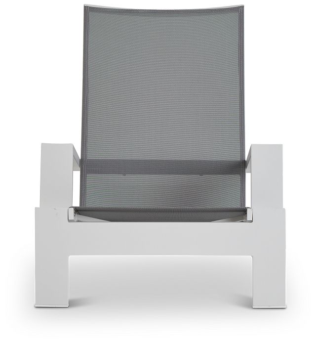 Linear White Ledge Pool Chair