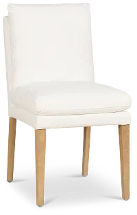 Nixon White Upholstered Side Chair