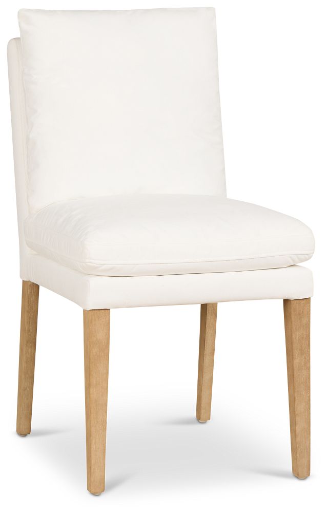 Nixon White Upholstered Side Chair