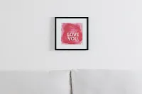 Love You Pink Framed Wall Art
