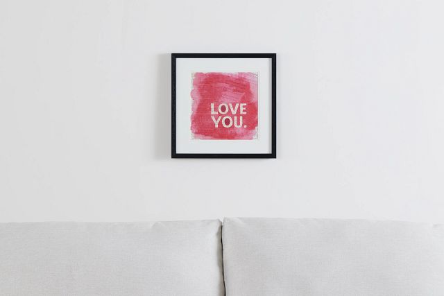 Love You Pink Framed Wall Art