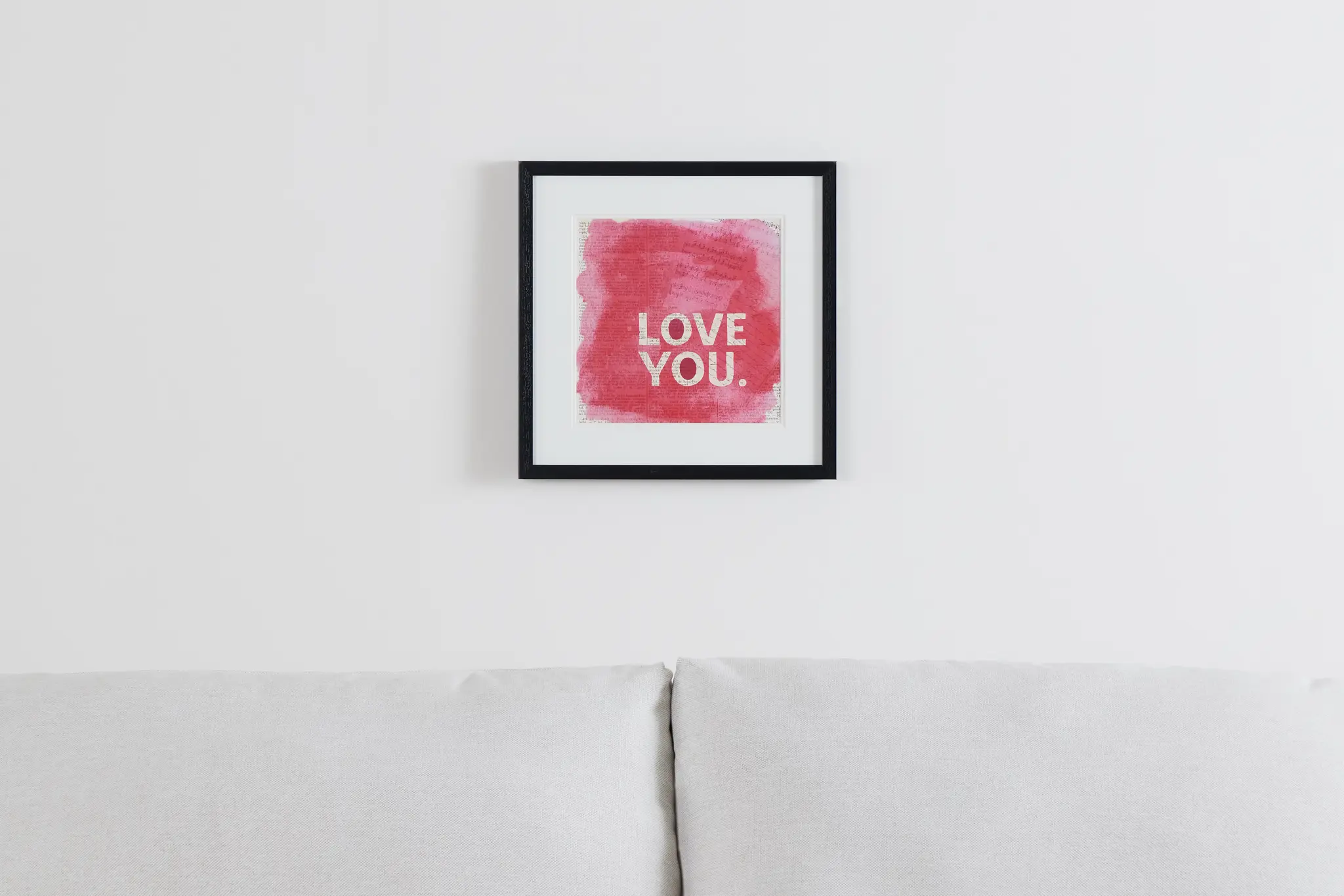Love You Pink Framed Wall Art Love You Pink Framed Wall Art