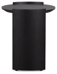 Nomad Black Ceramic Round End Table