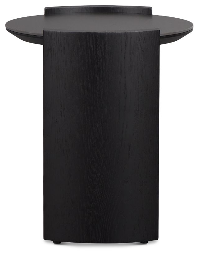 Nomad Black Ceramic Round End Table
