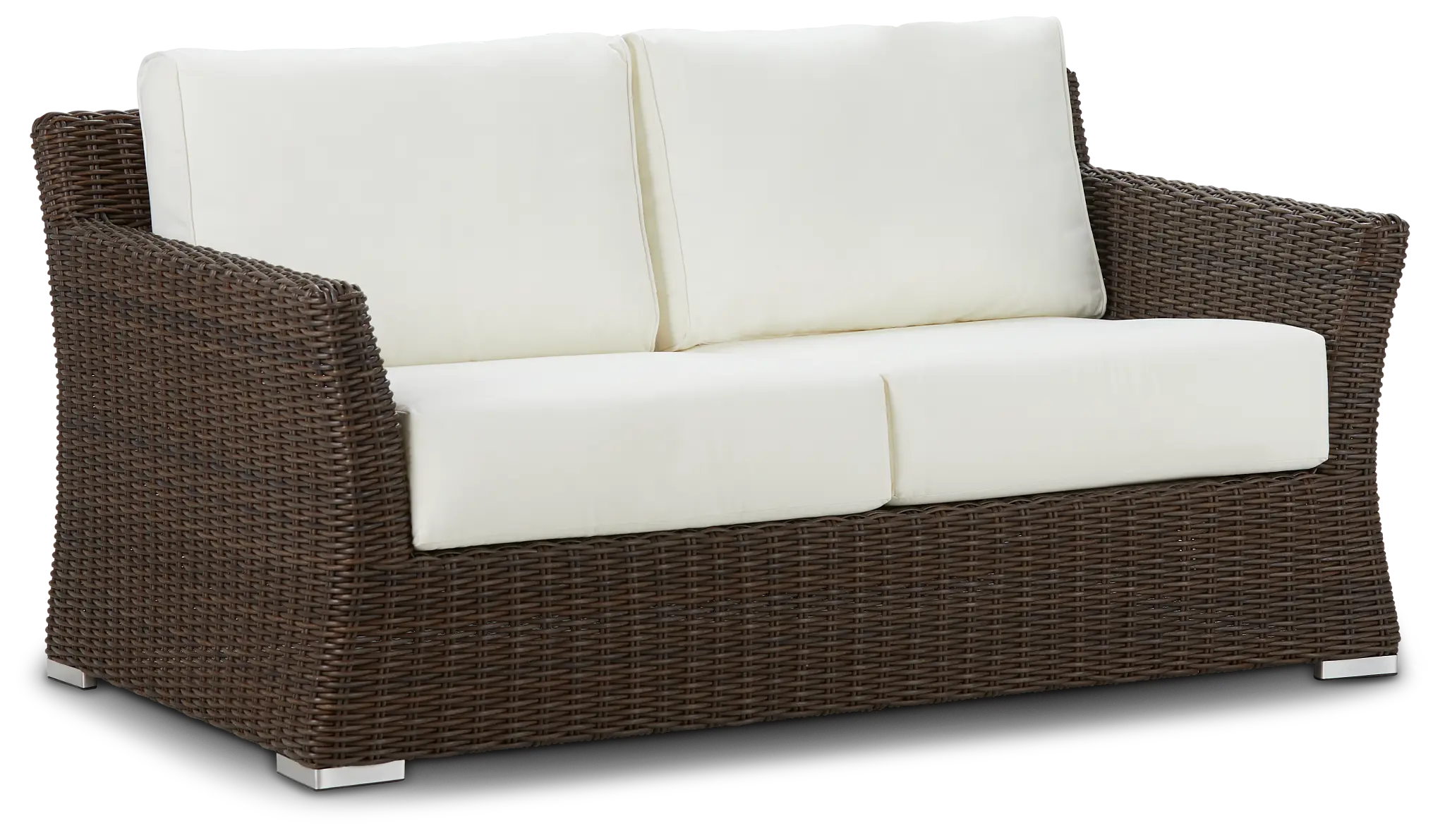 Southport White Woven Loveseat Southport White Woven Loveseat
