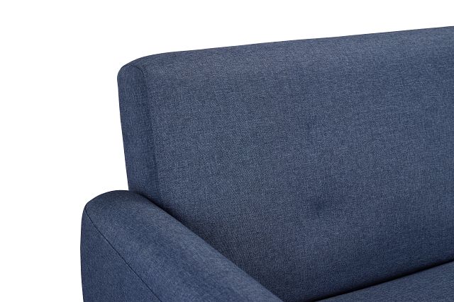 Denali Dark Blue Fabric Sofa Futon