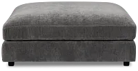 Lounge Dark Gray Fabric Ottoman