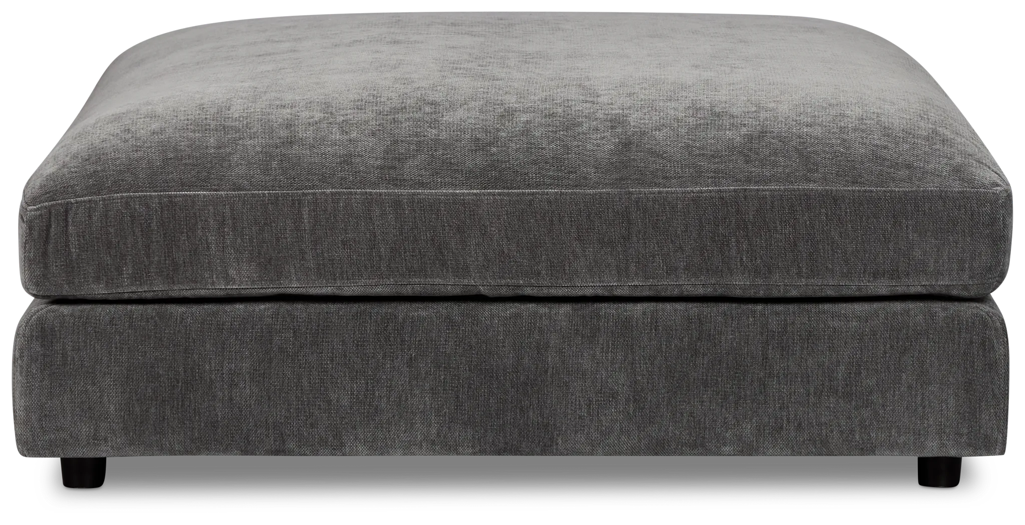 Lounge Dark Gray Fabric Ottoman