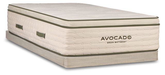 Avocado Green Cushion Firm Low-profile Mattress Set
