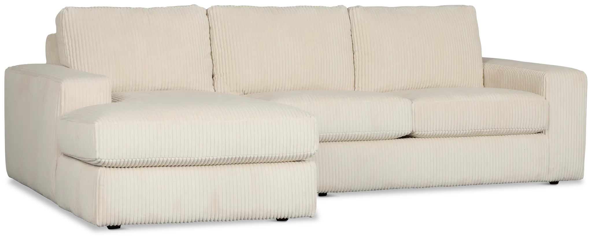 Charlie Ivory Fabric Left Chaise Sectional Charlie Ivory Fabric Left Chaise Sectional