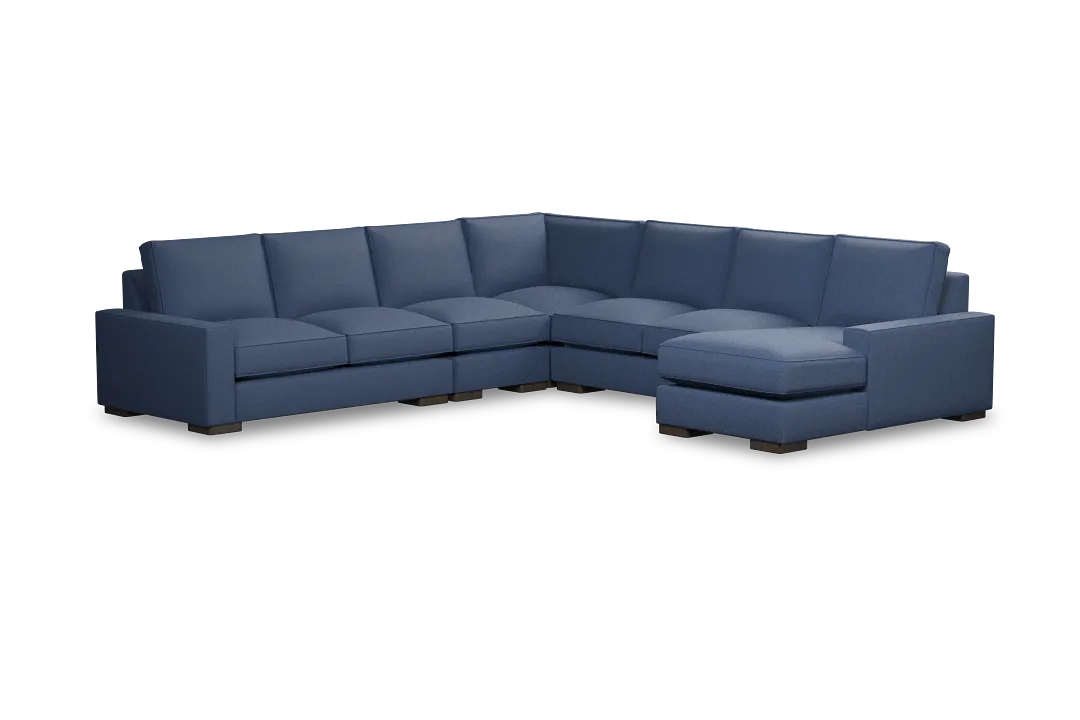Edgewater Revenue Dark Blue Large Right Chaise Sectional