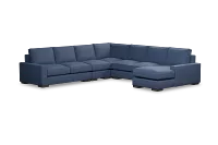 Edgewater Revenue Dark Blue Large Right Chaise Sectional
