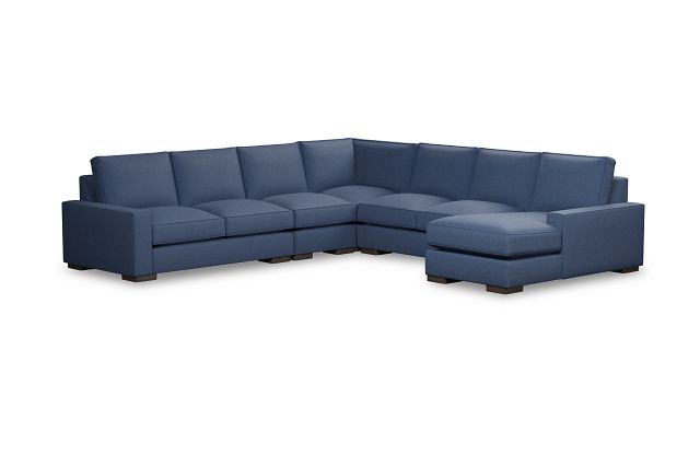 Edgewater Revenue Dark Blue Large Right Chaise Sectional