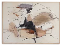 Scotch Brown Framed Canvas Wall Art