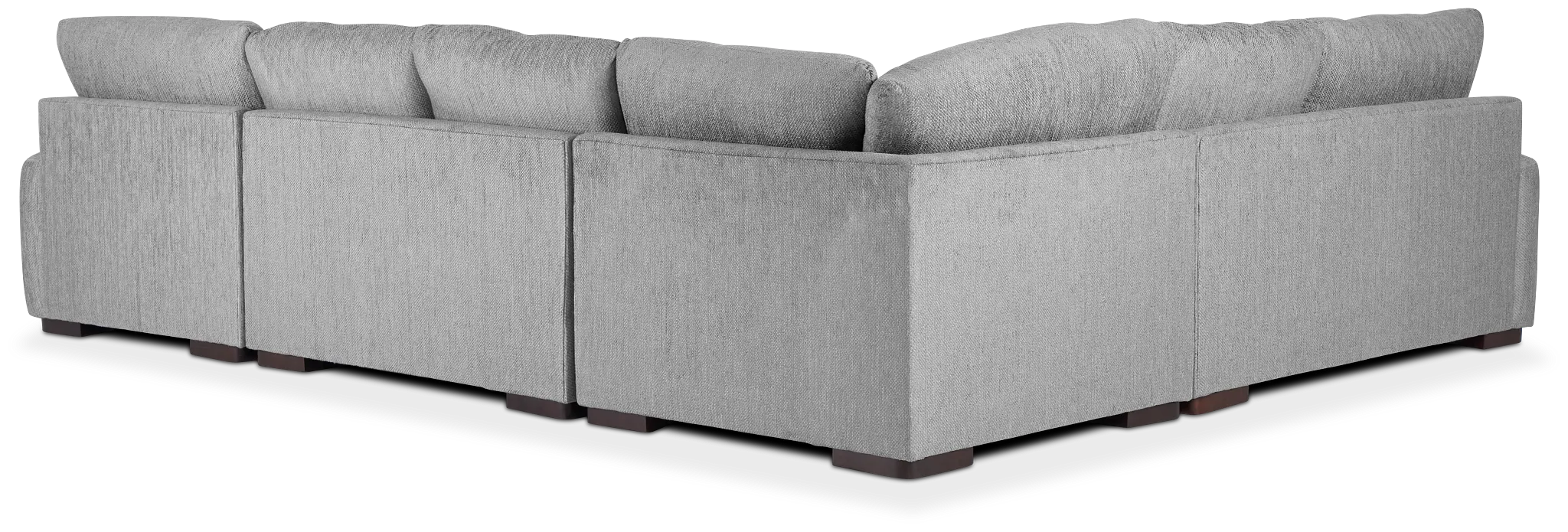 Alpha Light Gray Fabric Medium Right Chaise Sectional