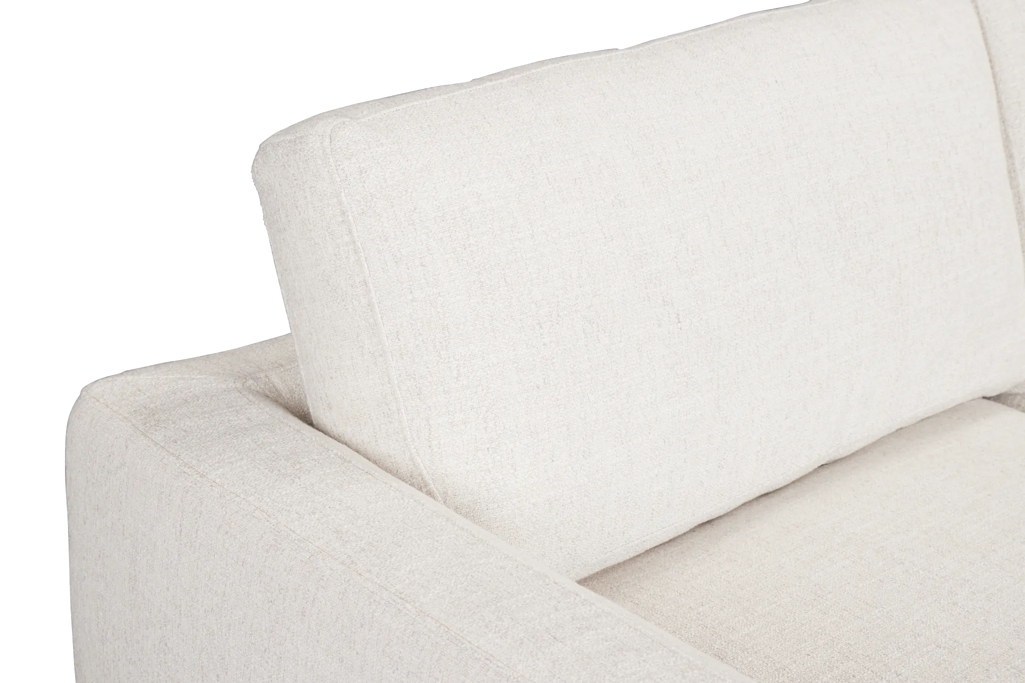 Maeve Light Beige Fabric Small Two-arm Sectional