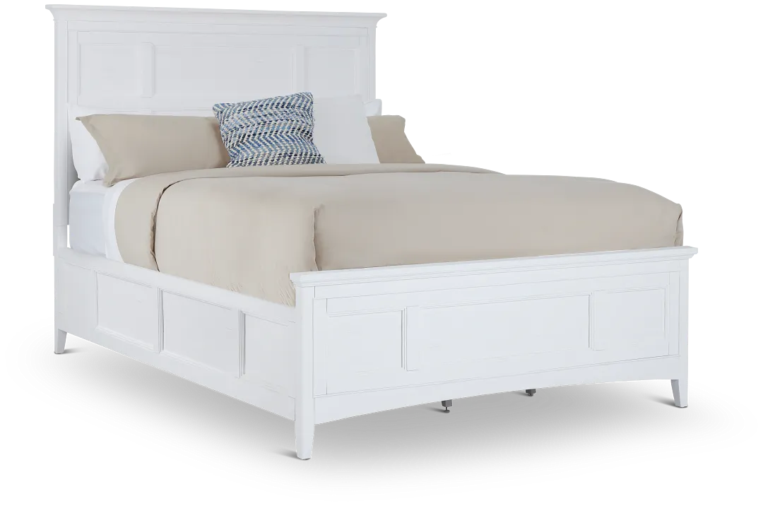 Heron Cove White Panel Bed