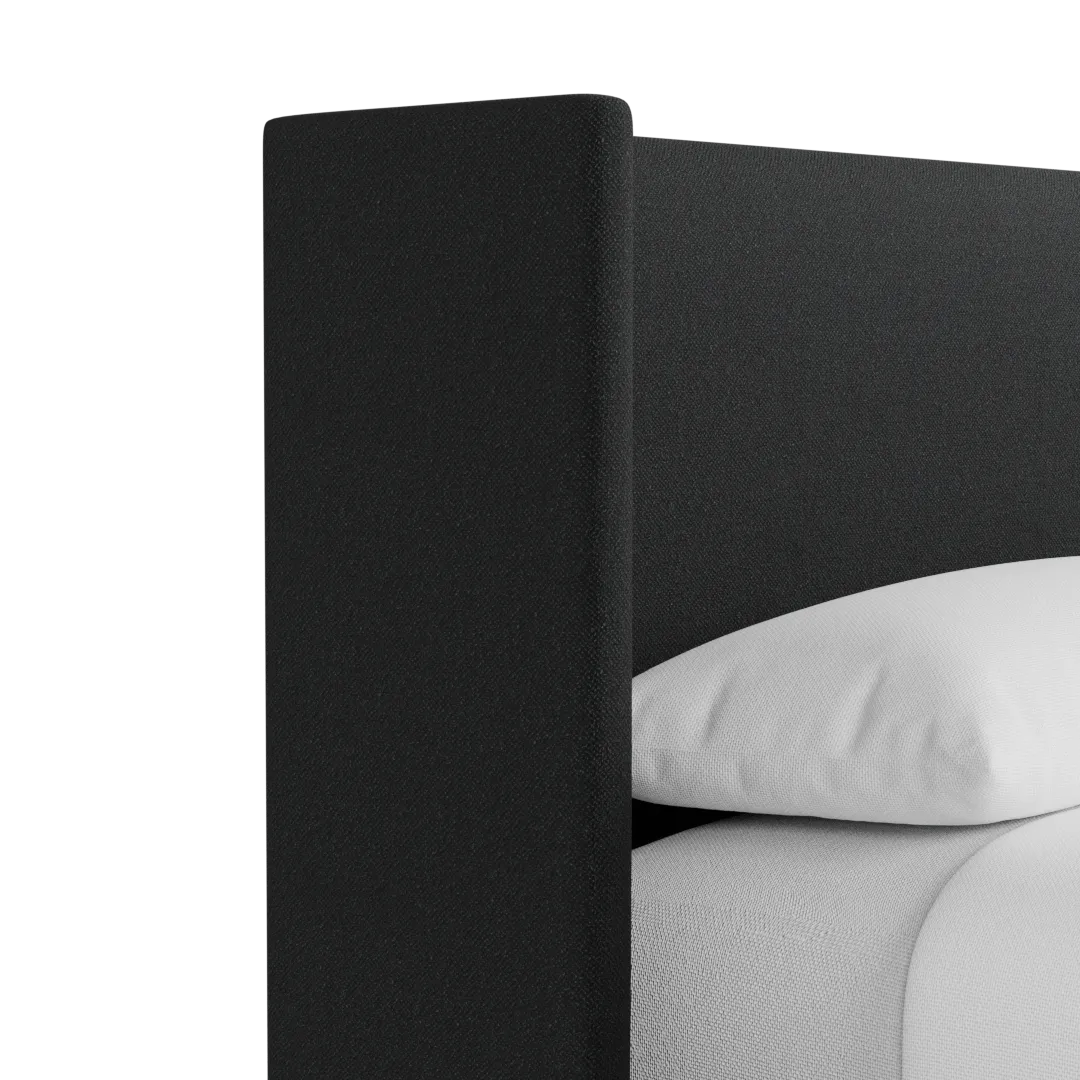 Captiva Elite Black 48" Upholstered Shelter Bed