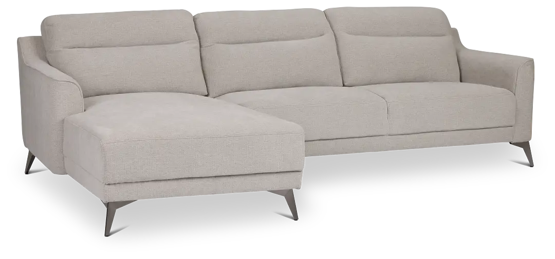 Talia Gray Fabric Left Chaise Sectional Talia Gray Fabric Left Chaise Sectional