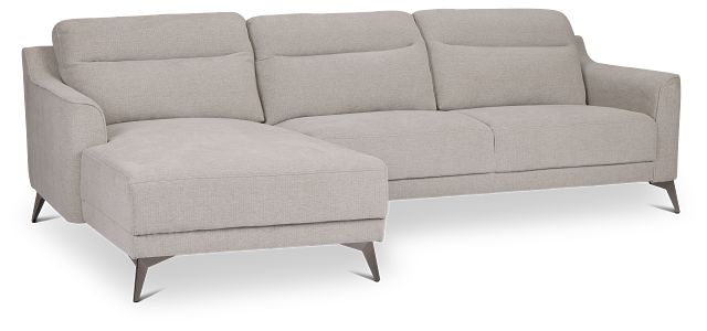 Talia Gray Fabric Left Chaise Sectional