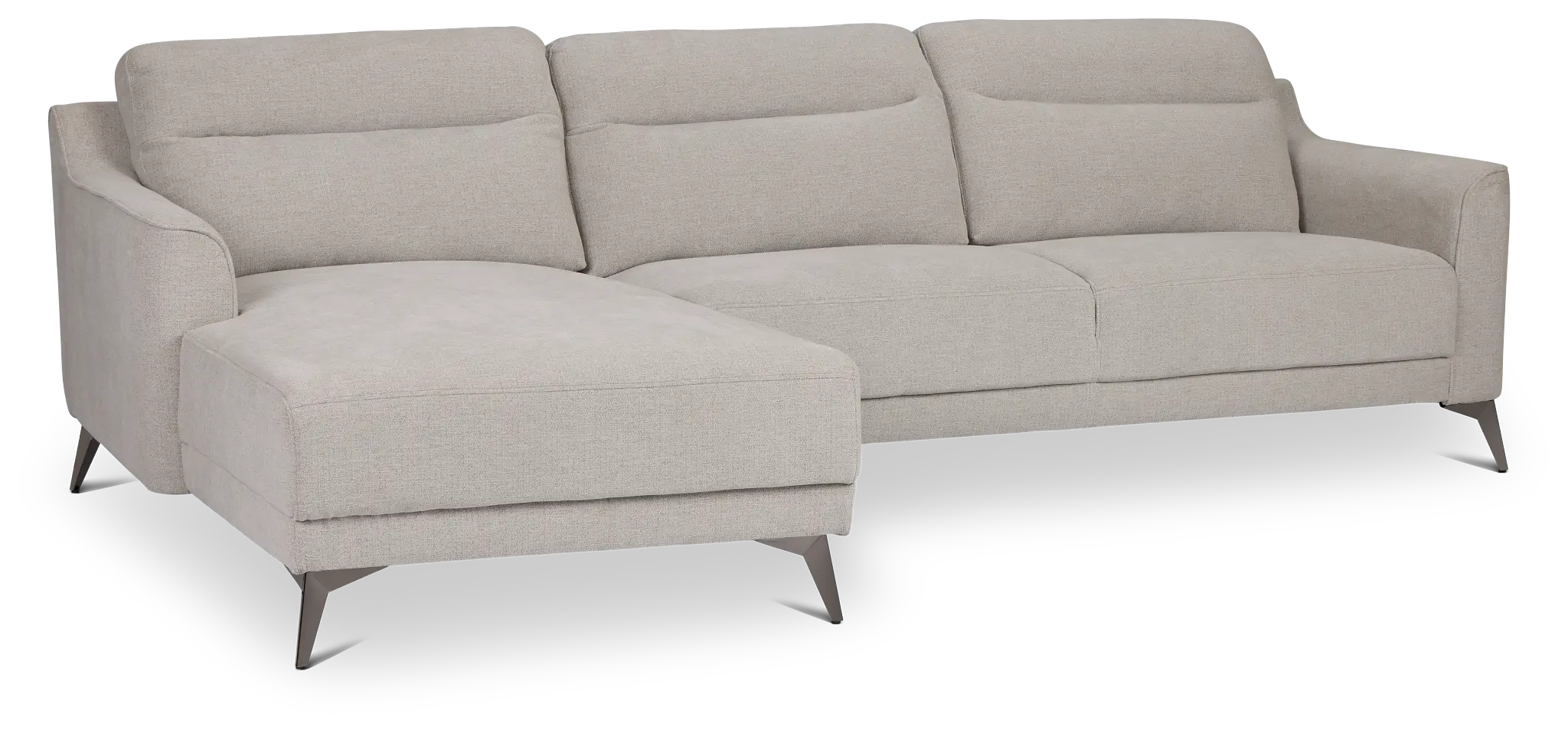 Talia Gray Fabric Left Chaise Sectional Talia Gray Fabric Left Chaise Sectional