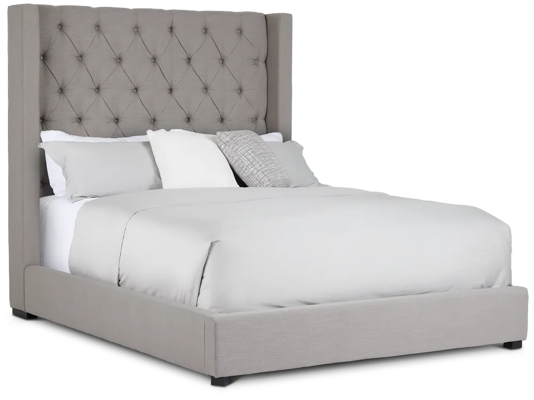 Lacey Gray Uph Platform Bed