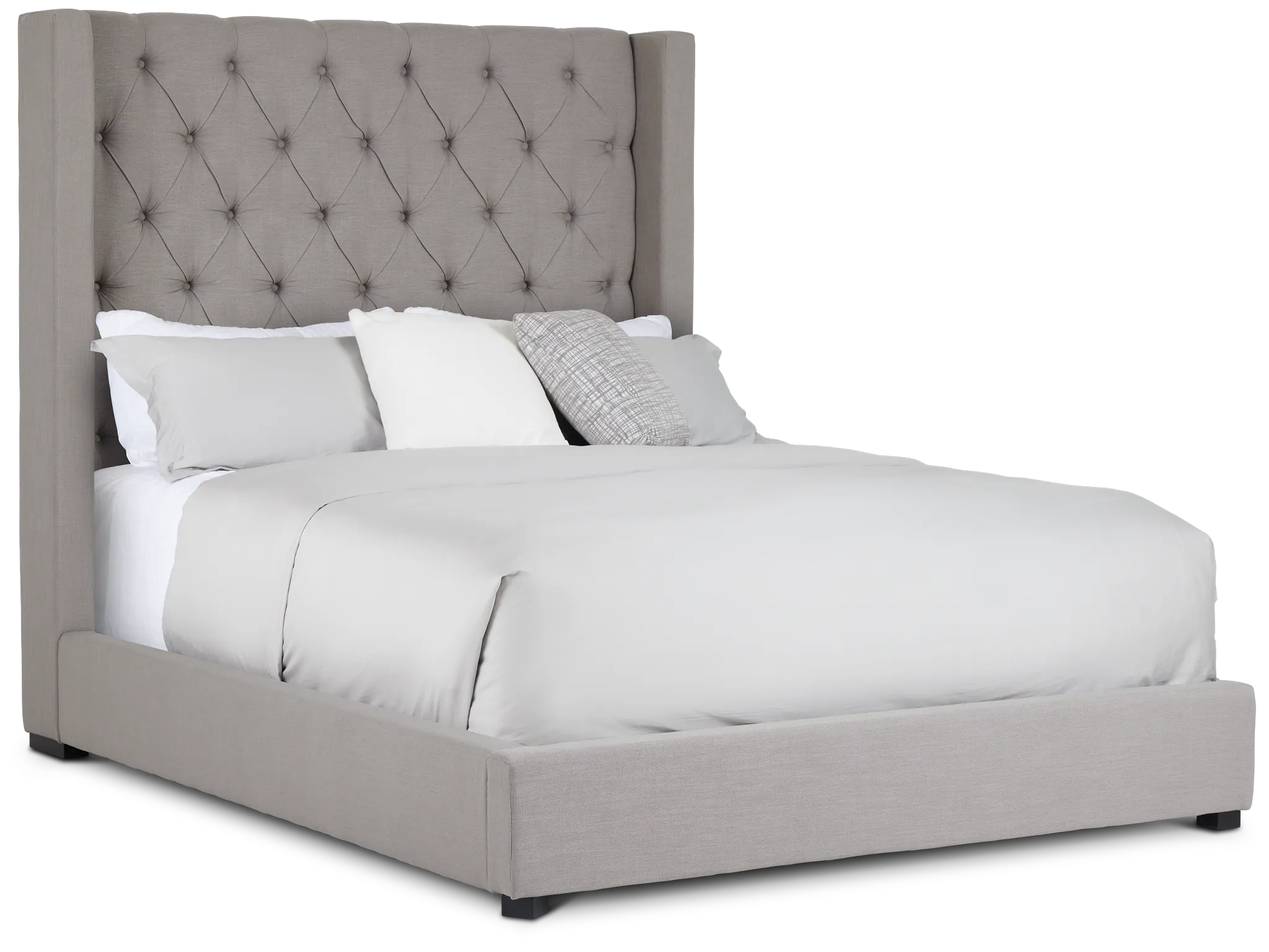 Lacey Gray Uph Platform Bed