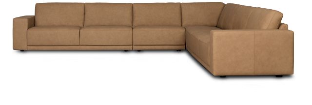 Kellan Light Brown Leather Large Two-arm Sectional