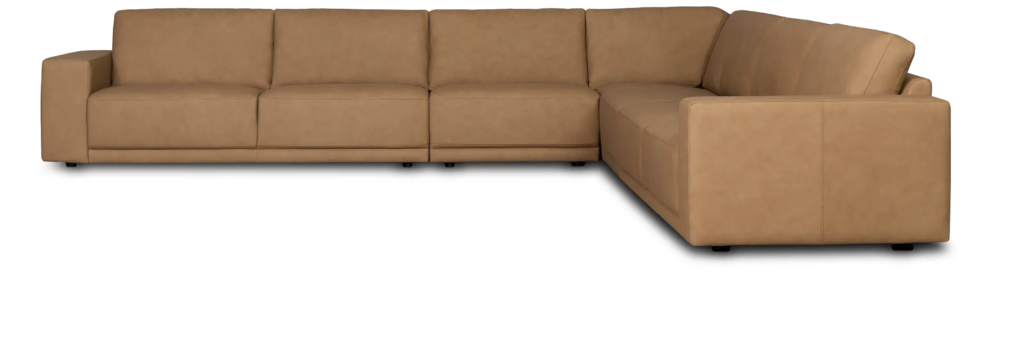 Kellan Light Brown Leather Large Two-arm Sectional Kellan Light Brown Leather Large Two-arm Sectional