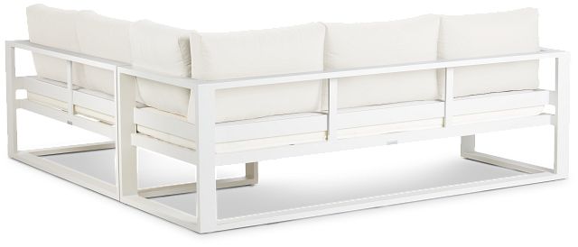 Lisbon White Aluminum Small Right Sectional