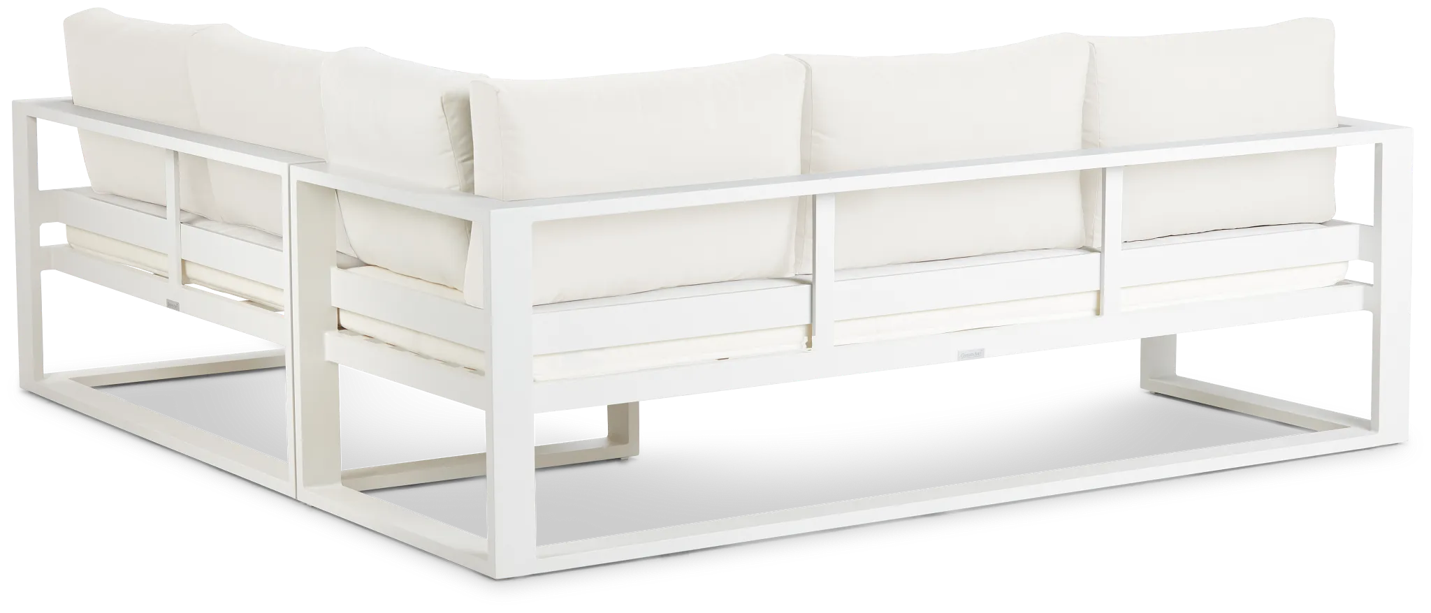 Lisbon White Aluminum Small Right Sectional