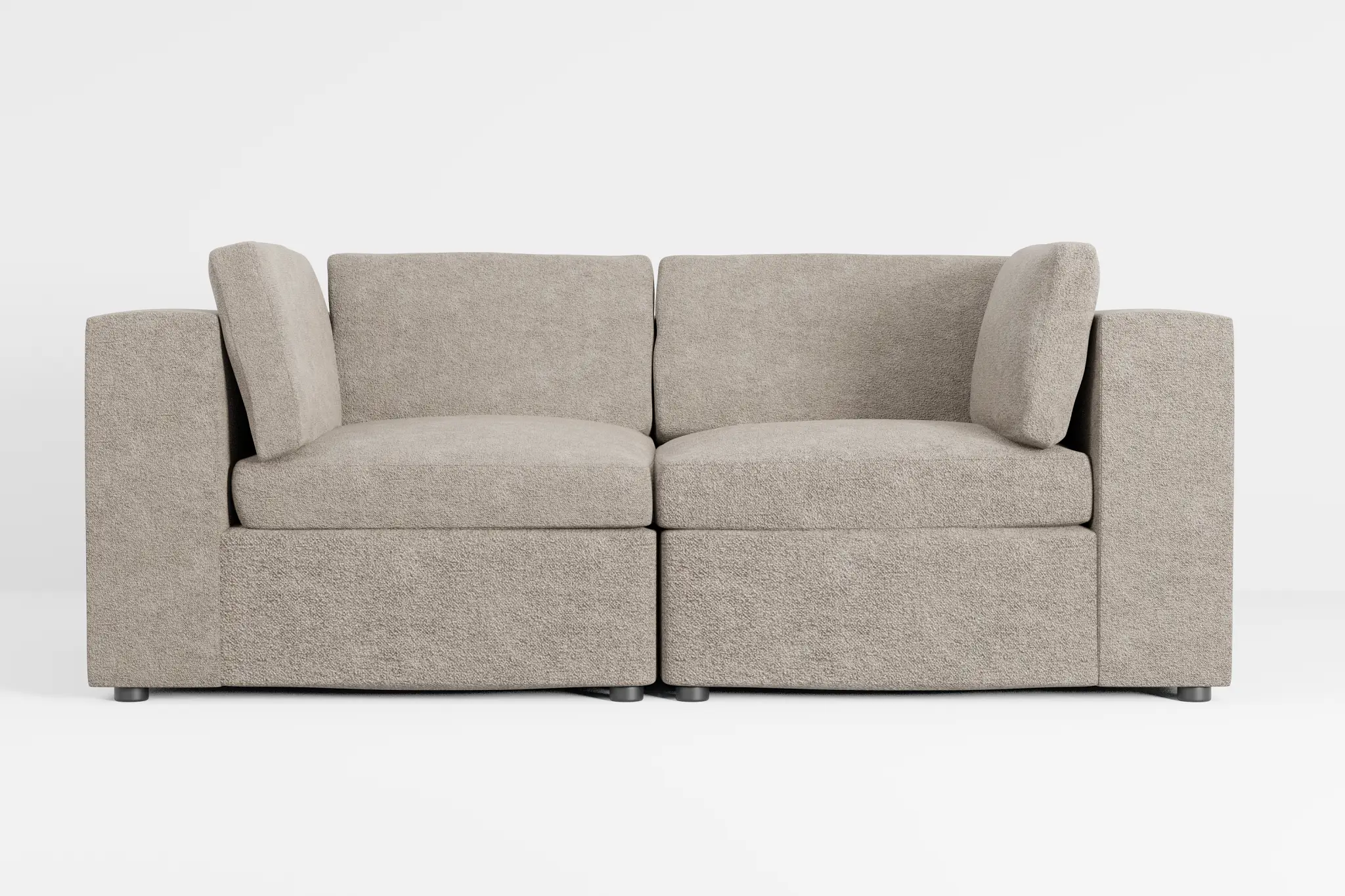 Destin Elite Brown Fabric 2-piece Modular Sofa Destin Elite Brown Fabric 2-piece Modular Sofa