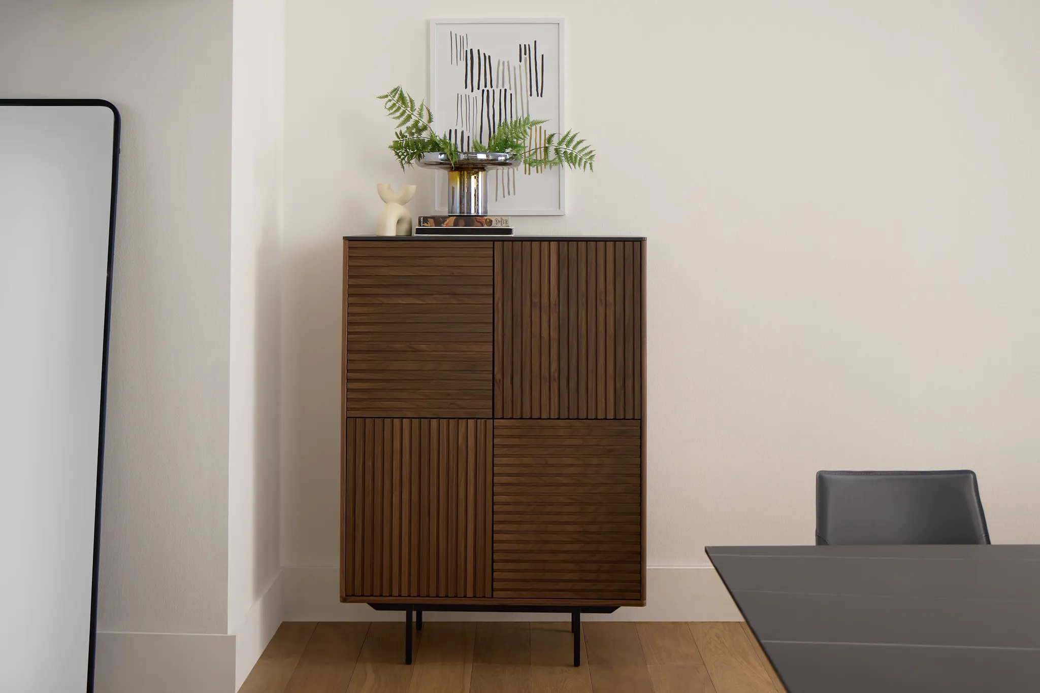 Wayne Mid Tone High Curio Cabinet