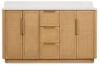 Pacific Light Tone 60" Double Bathroom Vanity