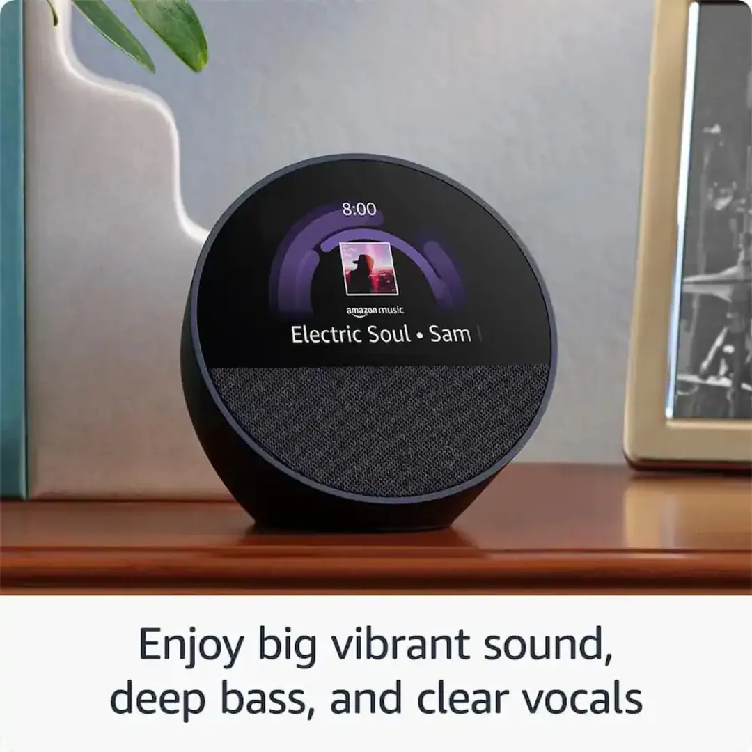 Amazon Echo Spot Black Smart Alarm Clock