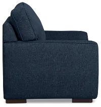 Sinclair Dark Blue Fabric Memory Foam Sleeper