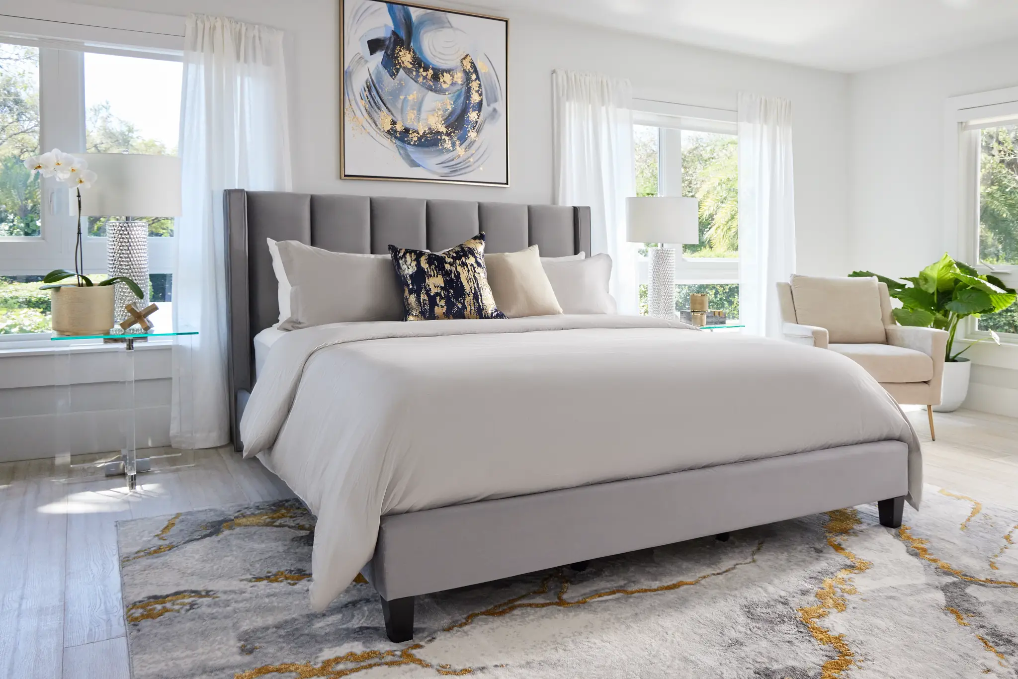 Audrey Dark Gray Velvet Platform Bed Audrey Dark Gray Velvet Platform Bed