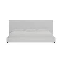 Grayton Revenue White 54" Upholstered Platform Bed