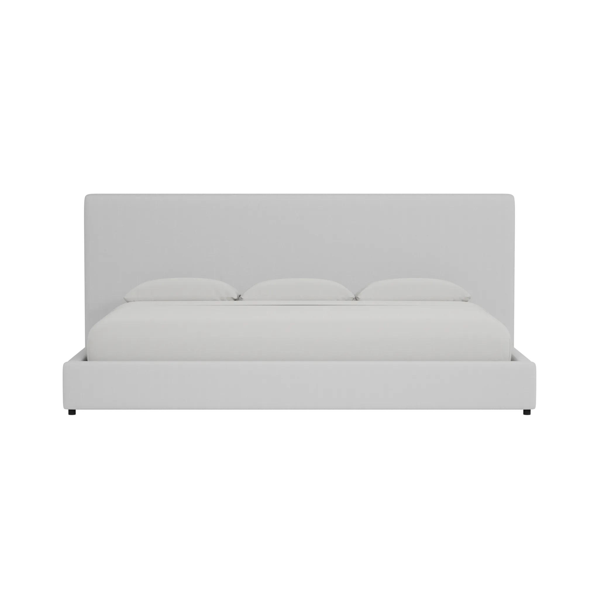 Grayton Revenue White 54" Upholstered Platform Bed