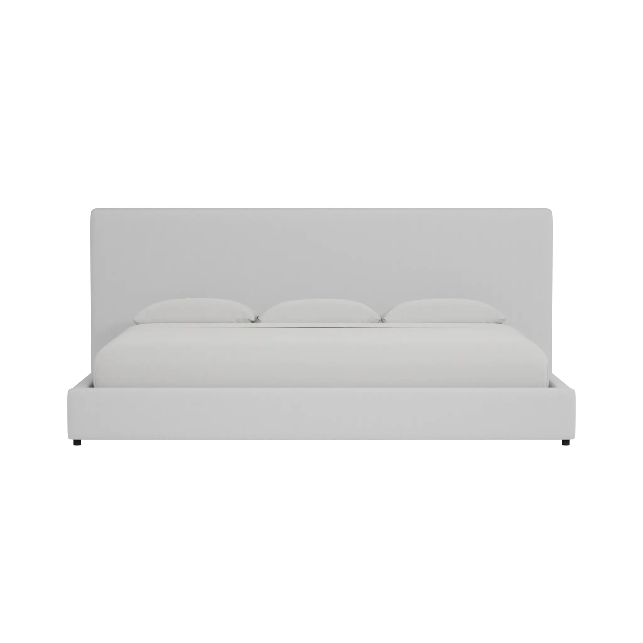 Grayton Revenue White 54" Upholstered Platform Bed Grayton Revenue White 54" Upholstered Platform Bed