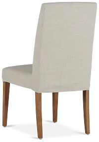Harbor Light Beige Short Slipcover Chair With Light Tone Leg