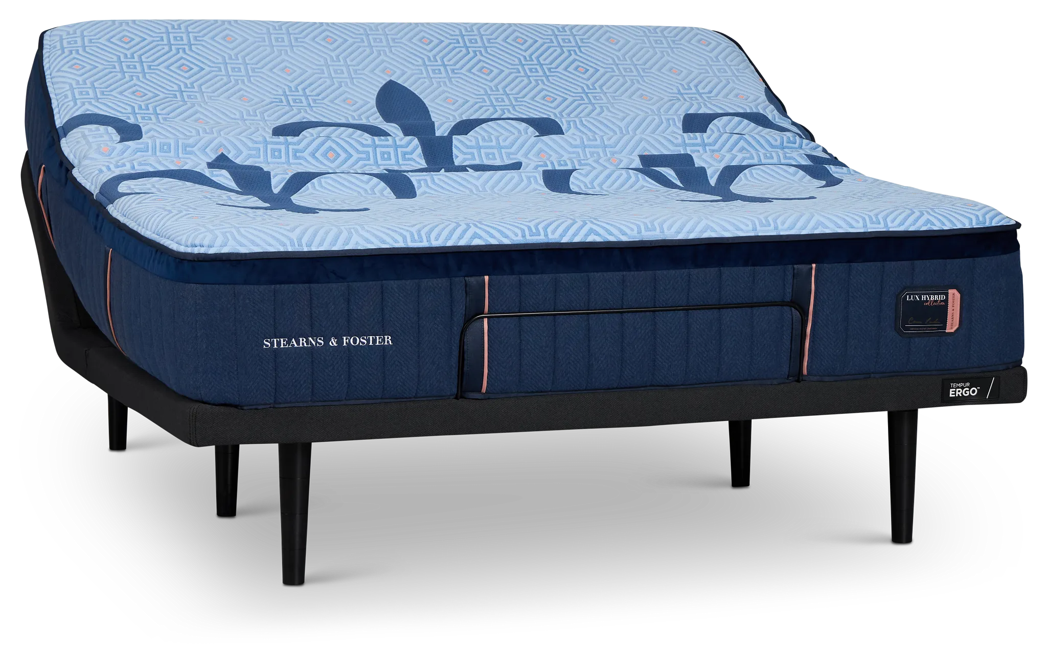 Stearns & Foster Lux Estate Elite Soft Hybrid 14" Soft Ergo 3.0 Adjustable Mattress Set