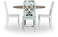 Edgartown Two-tone Round Table & Mixed Chairs
