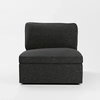 Destin Delray Dark Gray Fabric Swivel Chair