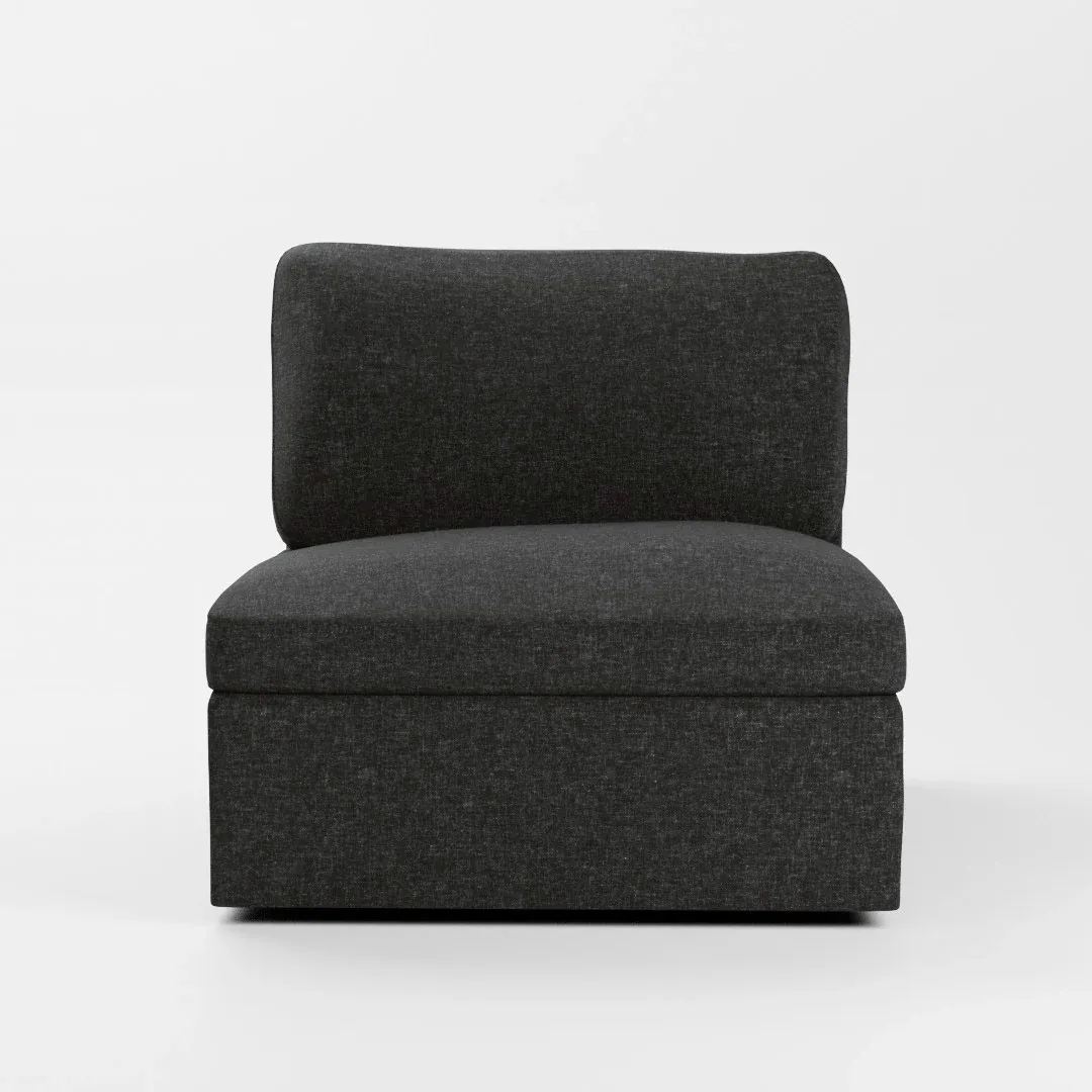 Destin Delray Dark Gray Fabric Swivel Chair