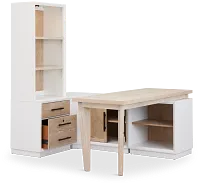 Boca Grande Light Tone Small L Wall Desk