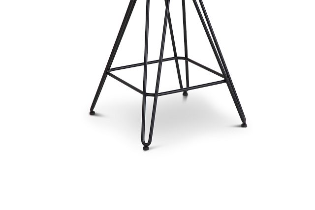 Demi Dark Gray Swivel 24" Upholstered Barstool