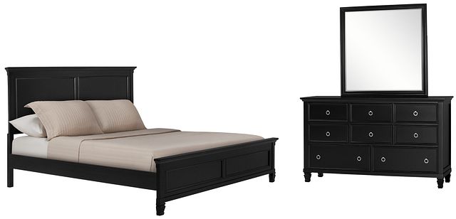 Tamara Black Panel Bedroom
