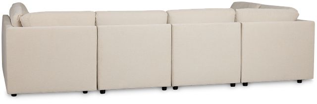 Addie Beige Fabric 8-piece Pit Storage Sectional
