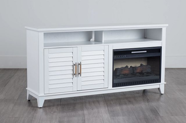 Cape May White 64" Tv Stand With Fireplace Insert (0)